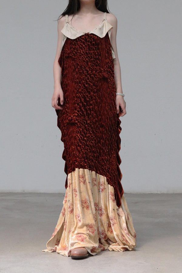 MUTEDANCE bubble flower stitching dress MD21SS25